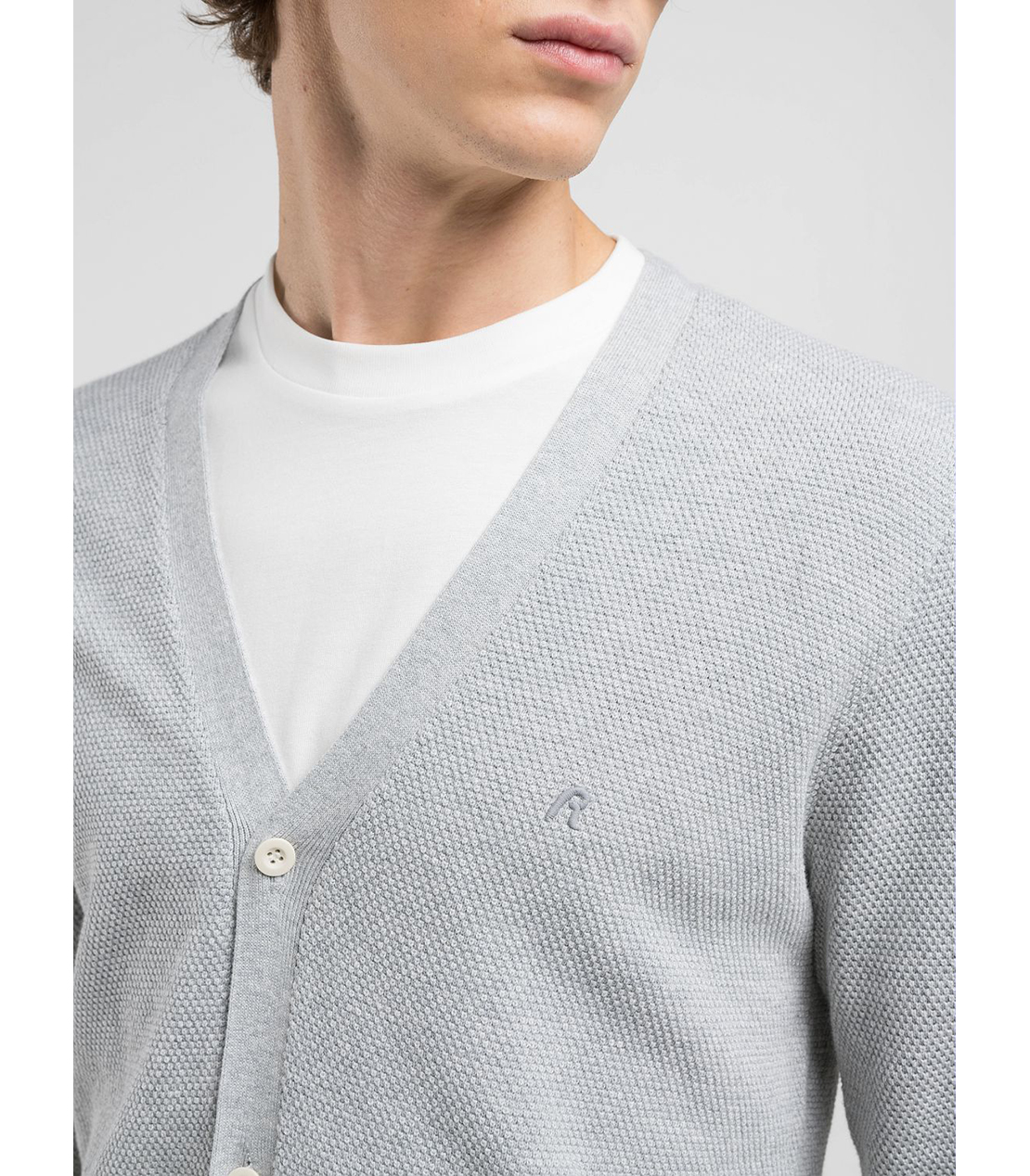 コットンカーディガン 詳細画像 メランジグレー 5